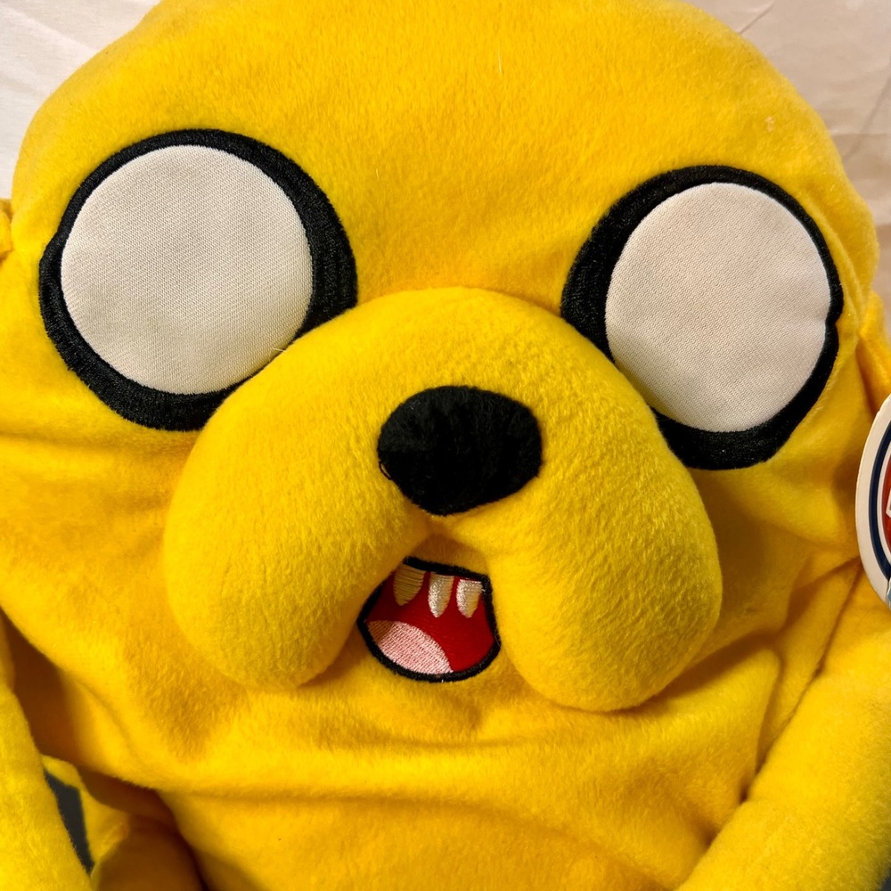 Cartoon Network Adventure Time Jake the Dog Plush Yellow NWT Storage Wear - Picture 2 of 7